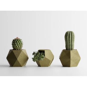 Комплект 3 броя кашпи Atina бронз