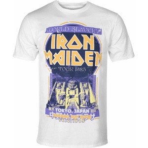 ROCK OFF мъжка тениска Iron Maiden - Powerslave Japan Flyer WHT - ROCK OFF - IMTEE127MW