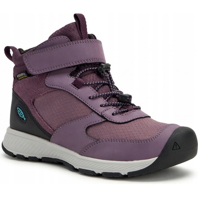Keen Skua Mid Wp Children black plum/plum perfect – Zboží Dáma