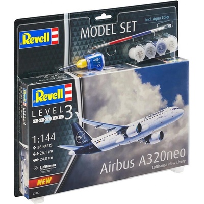 Revell Model set letadlo 63942 Airbus A320 Lufthansa 1:144