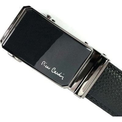 Pierre Cardin Luxusní černý pánský kožený opasek L656