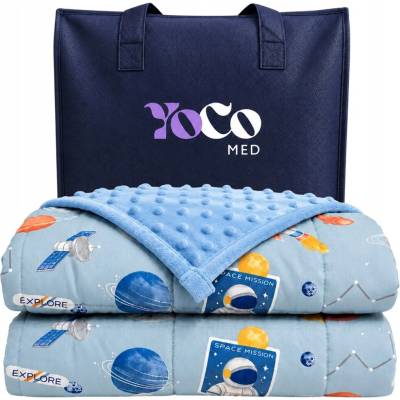 YoCo Zátěžová přikrývka modrá 100x150