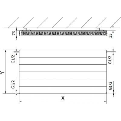 Mexen Line CL21 W421L-050-060-70 500 mm x 600 mm černý