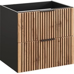 Comad xilo black wotan 82-60-d-2s-Шкаф под мивка за баня xilo черен/дъб (cm0069)