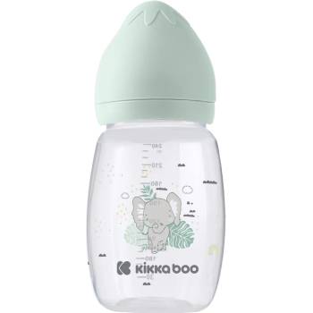 KikkaBoo Бебешко шише с широко гърло KikkaBoo Clouds - Savanna, 260 ml, Mint (31302020098)