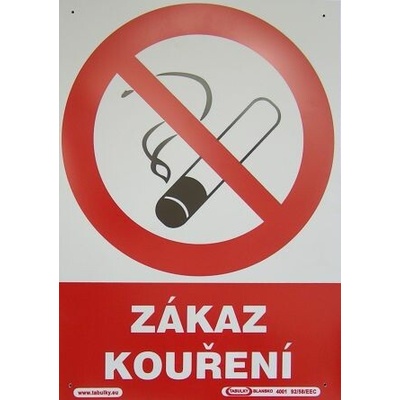 VT ZÁKAZ KOUŘENÍ A4 plast