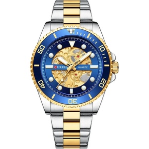 Curren Мъжки часовник Curren Herdic, Неръждаема стомана, Сребрист / Син (CURREN-8412-BLUE) Часовници