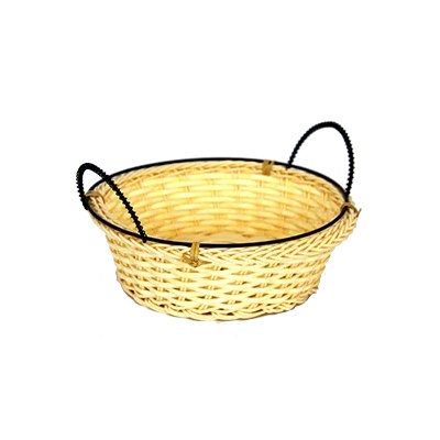 Jin bo yang CN-Водоустойчив панер кръг с метални дръжки 20x7cm БЕЖОВ TU20753CS (181073-1) (01981390)