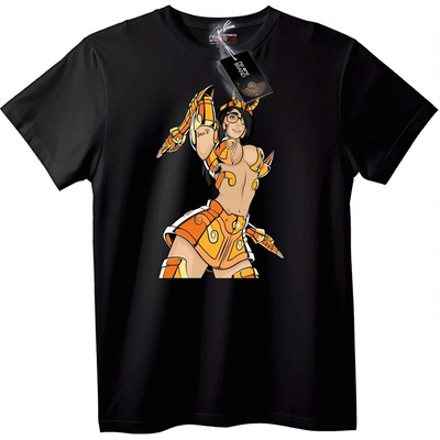 NOONEBRAND Тениска с воинска богиня - XS, Black