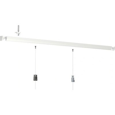 Závesný systém na zavesenie obrazov – SET Contour-Rail bilý
