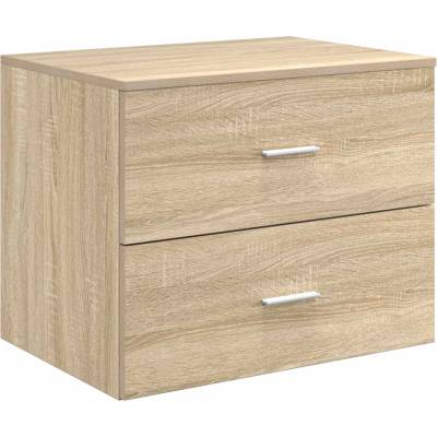 vidaXL Шкаф за баня с монтаж на стена Дъб сонома 62, 5 x 44, 5 x 50 см (890328)