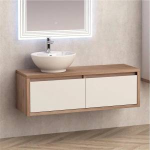 Inter Ceramic Конзолен PVC шкаф ICP 4540-120, Inter Ceramic, без умивалник, 120x45x40см (4540-120)