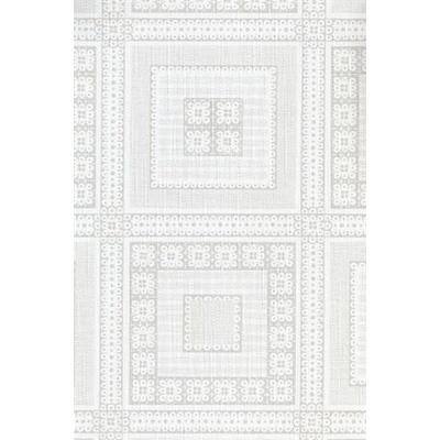 Obrus PVC 3670071 štvorčeky biele metráž, 20 m x 140 cm, IMPOL TRADE