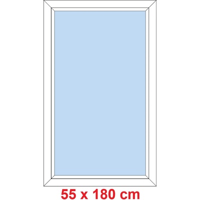 Soft Plastové okno 55x180 cm, FIX neotevíravé, Antracit struktura/bílá