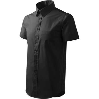 Malfini Chic 207 pánská košile krátký rukáv černá MAL-20701