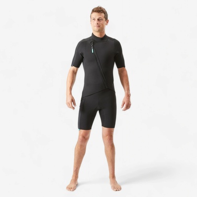 DECATHLON Shorty Easy 2 mm s diagonálnym zapínaním vpredu Pánsky