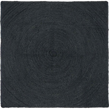 vidaXL Килими за помещение Тъмносиво 120 x 120 cm юта (42010561)