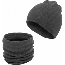 Haker dámsky zimný set čiapky a nákrčník tmavo šedý