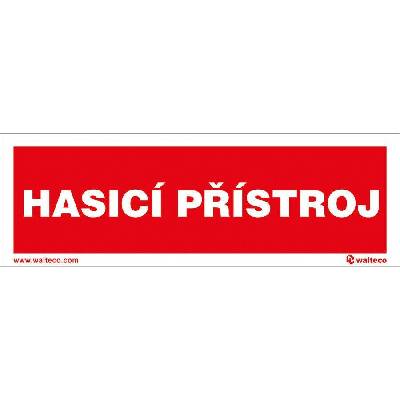 Walteco Hasicí přístroj FTL, 150x50mm, plastová tabulka , 20129