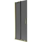 Mexen Velar душекран с две плъзгащи се крила 75 x 150 см, графит, злато - 896-075-000-41-50 (896-075-000-41-50)