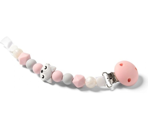 BabyOno řetízek Natural Nursing Liška růžová