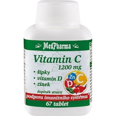 MedPharma Vitamin C 1200 mg s šípky vitamin D zinek 67 tablet