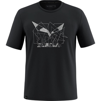 Salewa Мъжка спортна тениска Salewa Eagle Geometric T-Shirt Sport shirt - Black Out - размер 52 (EU) (216-6027-0114)