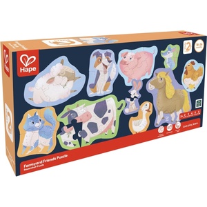 Hape Образователен пъзел Hape International - Приятели от фермата (H1648) - ozone