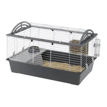 Ferplast - Cage Casita 100 - Оборудвана клетка за зайци, хамстери, морски свинчета и други гризачи - размер 96 х 57 х 56 см