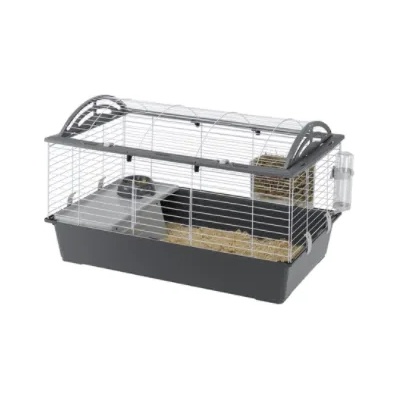 Ferplast - Cage Casita 100 - Оборудвана клетка за зайци, хамстери, морски свинчета и други гризачи - размер 96 х 57 х 56 см