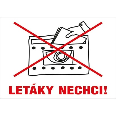 Nevhazujte reklamy do této schránky, Samolepka, formát 105x74 mm, Samolepicí