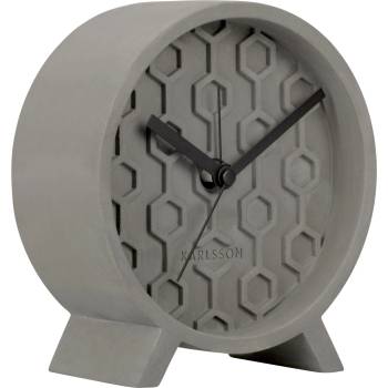 Karlsson Будилник Honeycomb тъмносив (KA5870DG)