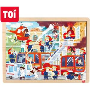 Toi World Дървен пъзел, Toi World, Пожар в града, 100 части (TWTP047)