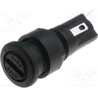 BULGIN FX0455 Zásuvka; 5x20mm; 250V; na panel; černá; UL94V-0; polyester