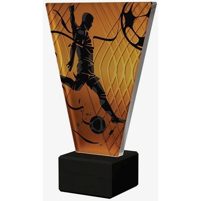 Designová skleněná trofej Fotbal Výška: 22,5 cm Průměr: 1 cm
