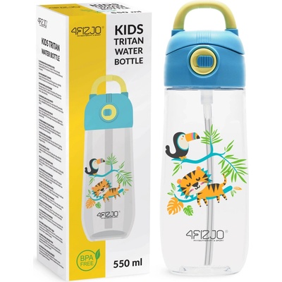4FIZJO detská fľaša na vodu Jungle 550 ml