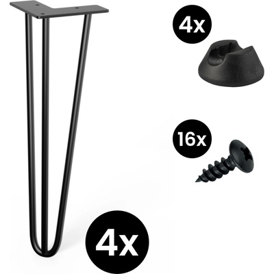 Walteco Hairpin 50537BP1 černá 4 ks – Zboží Dáma