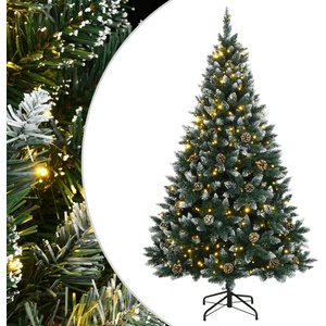 vidaXL Изкуствена коледна елха, 150 LED, 150 см (3315774)