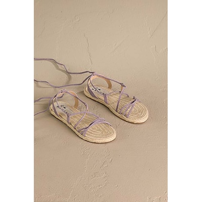 Manebi Велурени сандали Manebi Lace-Up Sandals (P.7.4.Y0)