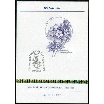 Česká pošta (2011) PLZ 1 - Pamětní list - Nejkrásnější česká známka roku 2010