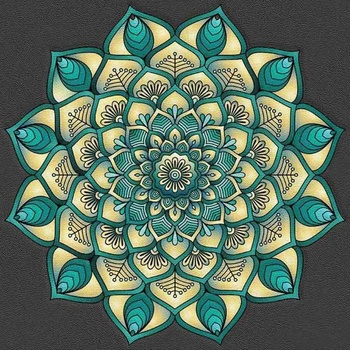Norimpex - Puzzle Diamant painting: Turquoise mandala 30x40 cm - 1 - 39 piese