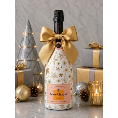 Veuve Clicquot Rosé Vánoční zdobená lahev Hvězdy 0,375 l
