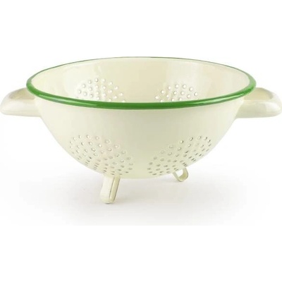 Smaltovaný cedník 22 cm so zeleným okrajom - Ibili - Ibili