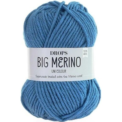 Příze DROPS Big Merino uni color 07 - džínově modrá