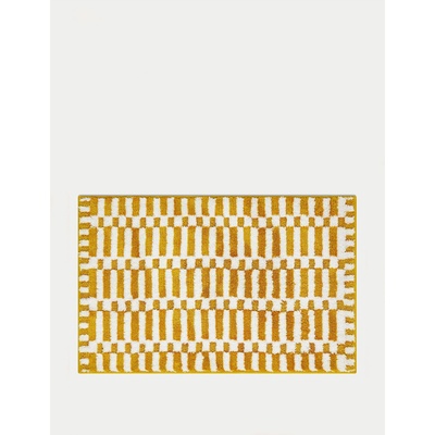Marks & Spencer Бързосъхнеща баня постелка от памучна смес с геометричен мотив Marks & Spencer жълта Marks & Spencer | Zhalt | Home | ЕДИН РАЗМЕР
