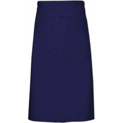 Link Kitchen Wear Kuchařská zástěra s kapsou keprová, praní na 60 °C modrá námořní, 70 x 120 cm X1000T
