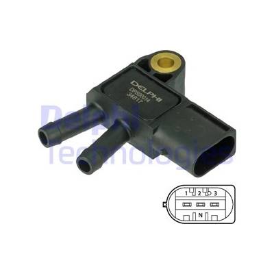 Senzor, tlak výfukového plynu DELPHI DPS00014
