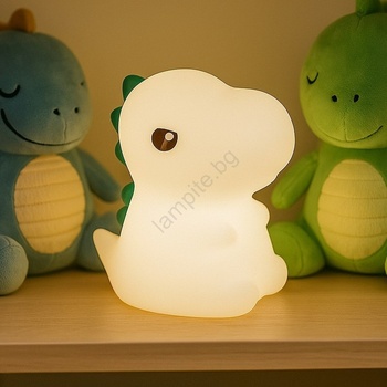 MILAGRO LED RGBW димируема презареждаема детска нощна лампа DINO LED/1W/5V 1200 mAh (MI2729)