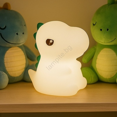 MILAGRO LED RGBW димируема презареждаема детска нощна лампа DINO LED/1W/5V 1200 mAh (MI2729)