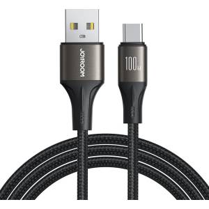 JOYROOM Кабел Joyroom Light-Speed Series SA25-AC6, USB-A към USB-C, 100W, 1.2m (6941237109989)